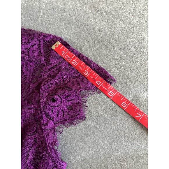 BB Dakota Women's 8 Purple Rhianna Illusions Fit & Flair Open Back Lace Dress - Picture 7 of 11